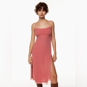 Aritzia Wilfred Sister Dress in Rosy Red